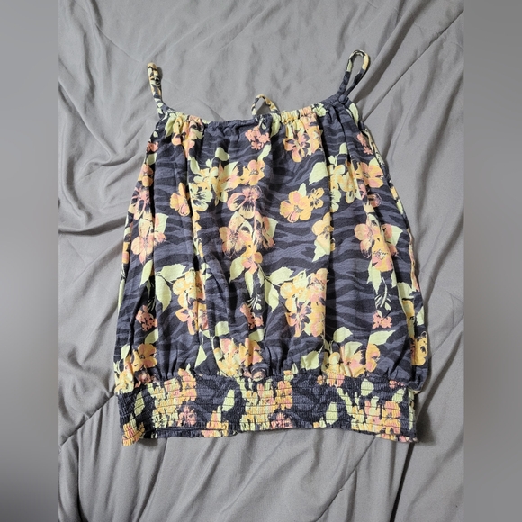 Torrid Floral Strappy Key Hole Tie Spaghetti Strap Tank Top Womans 2X - Picture 6 of 6